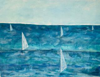 Matins à Puna’auia | Acrylique sur toile | 80 x 60cm | CHF 600