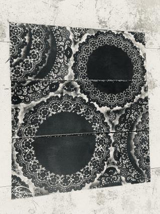 Tríptico - círculos negros | 70/60cm